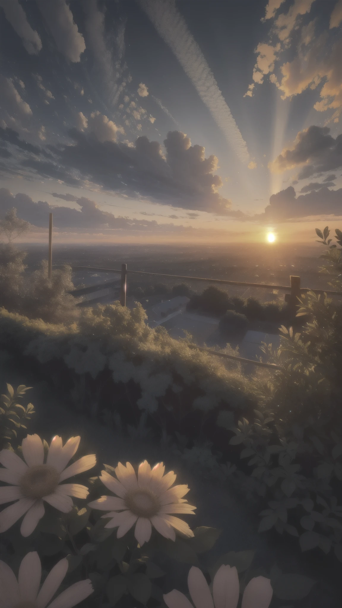 High resolution, imagine, (realistic), clear sky, composition, sunset, (HDR:1.5), outdoor, intricate details,