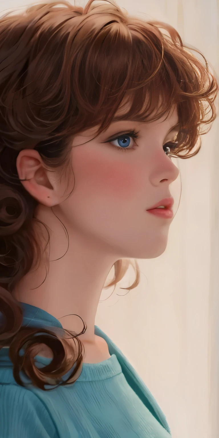 girl,curls,Head close-up