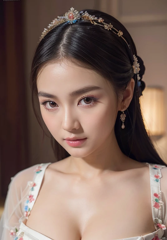 1girl, ((very transparent) Hanfu qipao), (erotic_), ((focuss closeup face)), pretty young (Russian) (Asian) (masterpiece), top Chinese model, (aphrodite goddess), (beauty breast), very best quality detailed face:1.5, privium room, (8k HD graphic, (soft and chill light), best quality detailed ultra highres:1.2 dynamic lighting, artstation, winner photography, volumemetricslighting),