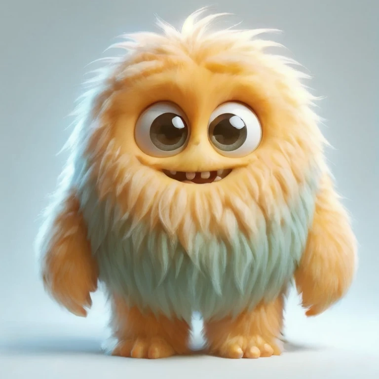 um close de um brinquedo peludo com um grande sorriso, beautiful 3d rendering, adorable digital painting, furry friendly monster, monstro fofo character design, monstro fofo, portrait of a monstro fofo, design de personagens fofos da pixar, criatura fofa da floresta, adorable glowing creature, personagem de desenho animado fofo, design de personagens de monstros, criatura fofa, arte digital detalhada fofa, arte digital fofa, personagem fofo da pixar