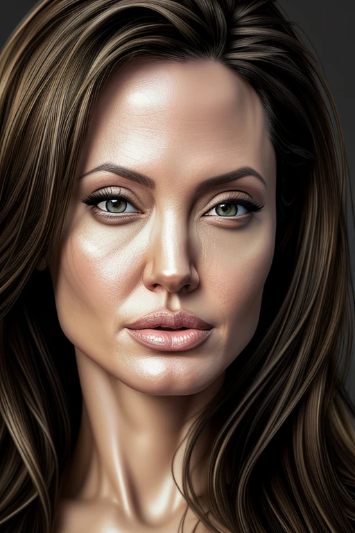 realistic drawing of Angelina Jolie, UHD, retina, ccurate, anatomically correct, anatomically correct, textured skin, super detail, high details, high quality, award winning, 1080P, 4K