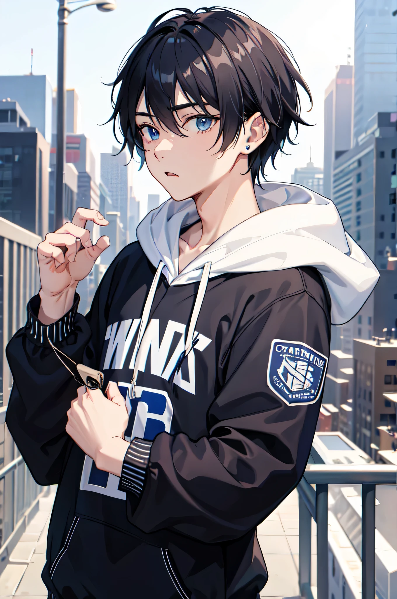 Anime boy with sweatshirt sale