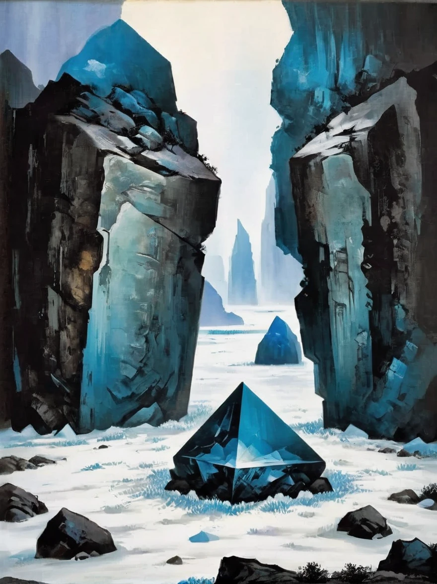 Unknown Geometry，In the hole in the ground，Huge geometric ruins。Its shape is complex，It seems to be the crystallization of wisdom beyond time，Mysterious symbols are engraved on each boulder..，As if telling an ancient secret。This is just the tip of the iceberg