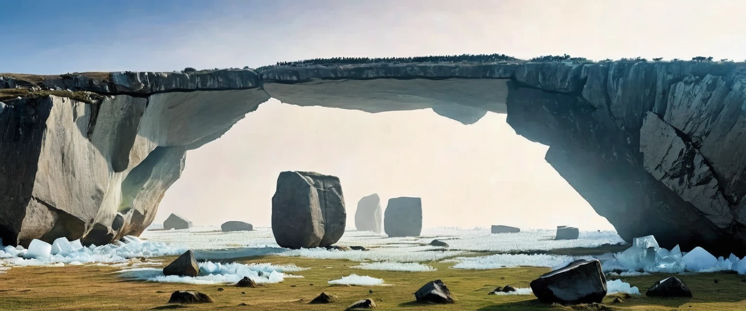 Unknown Geometry，In the hole in the ground，Huge geometric ruins。Its shape is complex，It seems to be the crystallization of wisdom beyond time，Mysterious symbols are engraved on each boulder..，As if telling an ancient secret。This is just the tip of the iceberg
