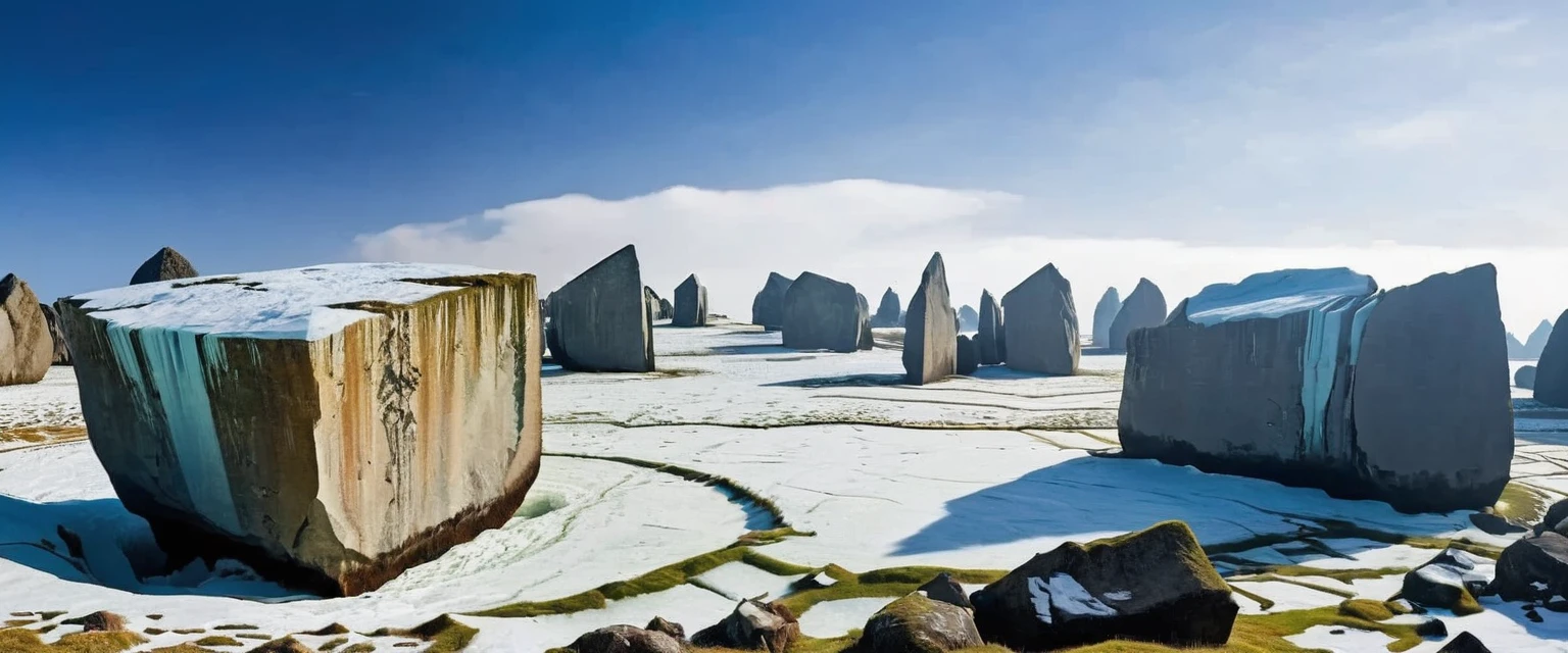 Unknown Geometry,In the hole in the ground,Huge geometric ruins。Its shape is complex,It seems to be the crystallization of wisdom beyond time,Mysterious symbols are engraved on each boulder..,As if telling an ancient secret。This is just the tip of the iceberg