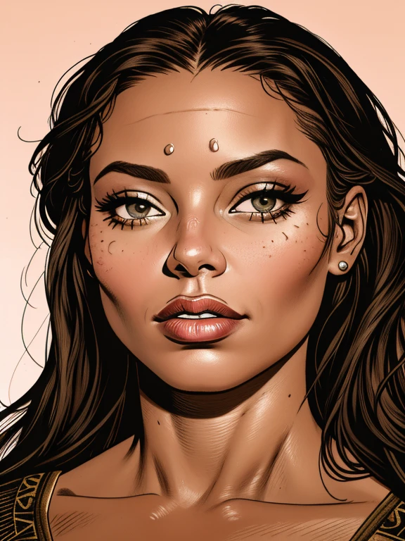 realistic drawing of Sarah Banks, UHD, retina, ccurate, anatomically correct, anatomically correct, textured skin, super detail, high details, high quality, award winning, 1080P, 4K
