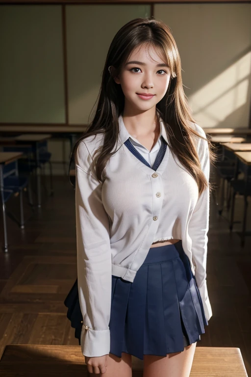 ((japanse beatiful girl:1.3)) ((school uniforms:1.4)) ((panty shot:1.5)) ((high school)),((dark blue skirt:1.3)) ((in the class room:1.3)) ((thin_fabric:1.4)) ((random sexy pose:1.3)) ((sweaty:1.5))((face is flushed:1.4)) ((big breasts:1.4)) ((close-up:1.2)) best quality,masterpiece,ultra high res,(photorealistic:1.4),raw photo,(Authentic skin texture:1.3),(film grain:1.3),panorama,character portrait,very wide shot,narrow waist,cowboy shot,(in the dark, deep shadow, low key, cold light,) night,(()),streaming tears,,dust,Tyndall effect,(expression),1girl,beautiful detailed eyes and face,white jabot,brown eyes,((brown hair:1.2)) ((full body:1.3)) ((smile:1.3)) perfect breast full nude