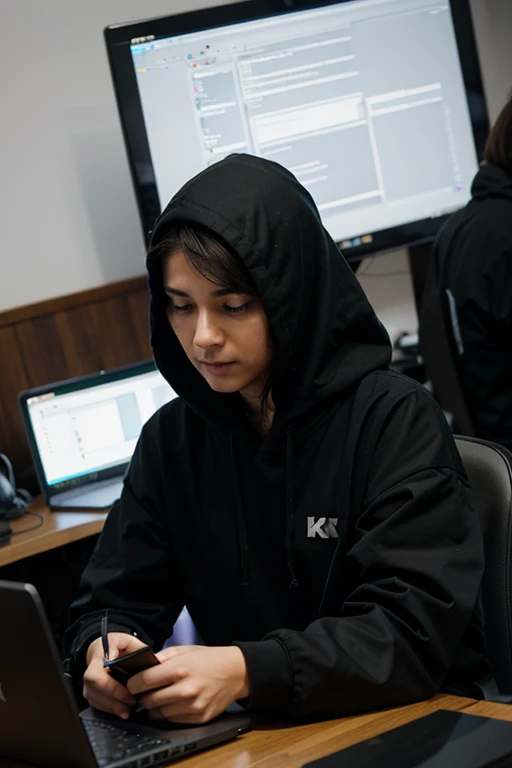 a hacker using phone