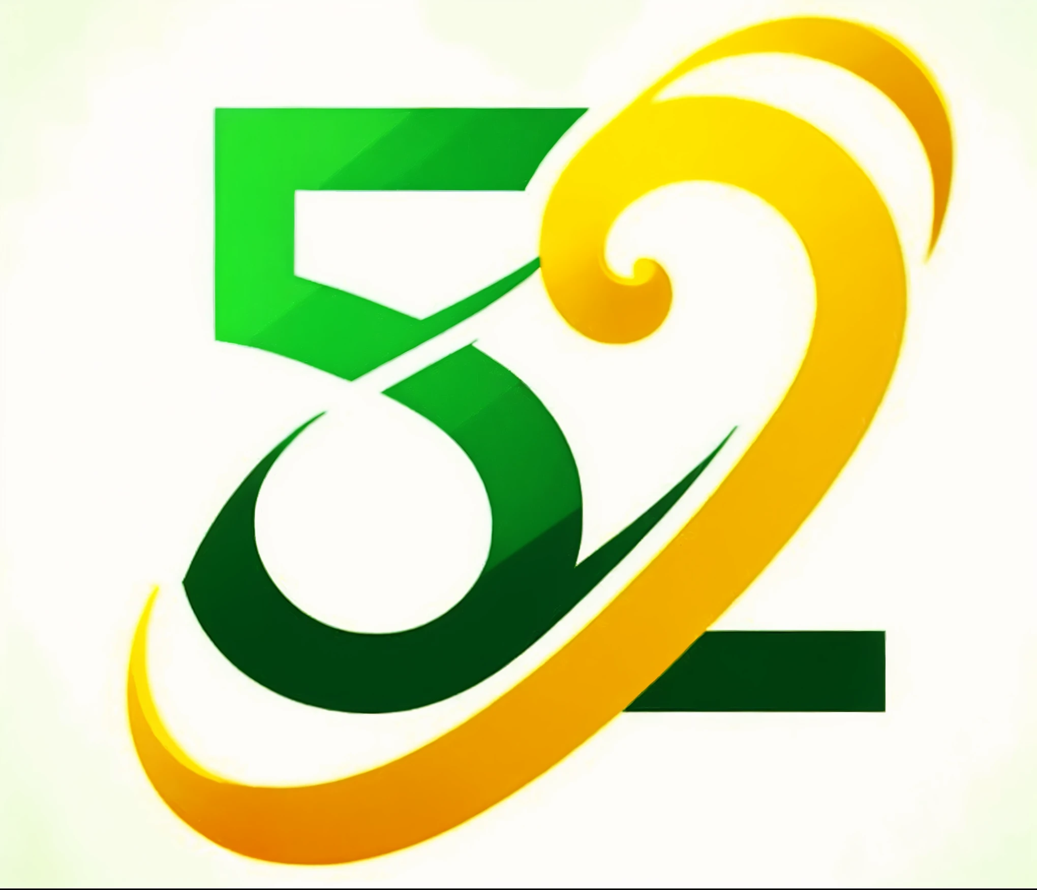 a green and yellow logo with a heart, logo vector art, 2 d vector logo, 3 d logo, smooth and clean vector curves, illustrated logo, logo without text, logo art, 2 5 6 x 2 5 6 pixels, 2d solid shape logo, hearts symbol, vector logo, green and yellow colors, created in adobe illustrator, abstract logo, logo design