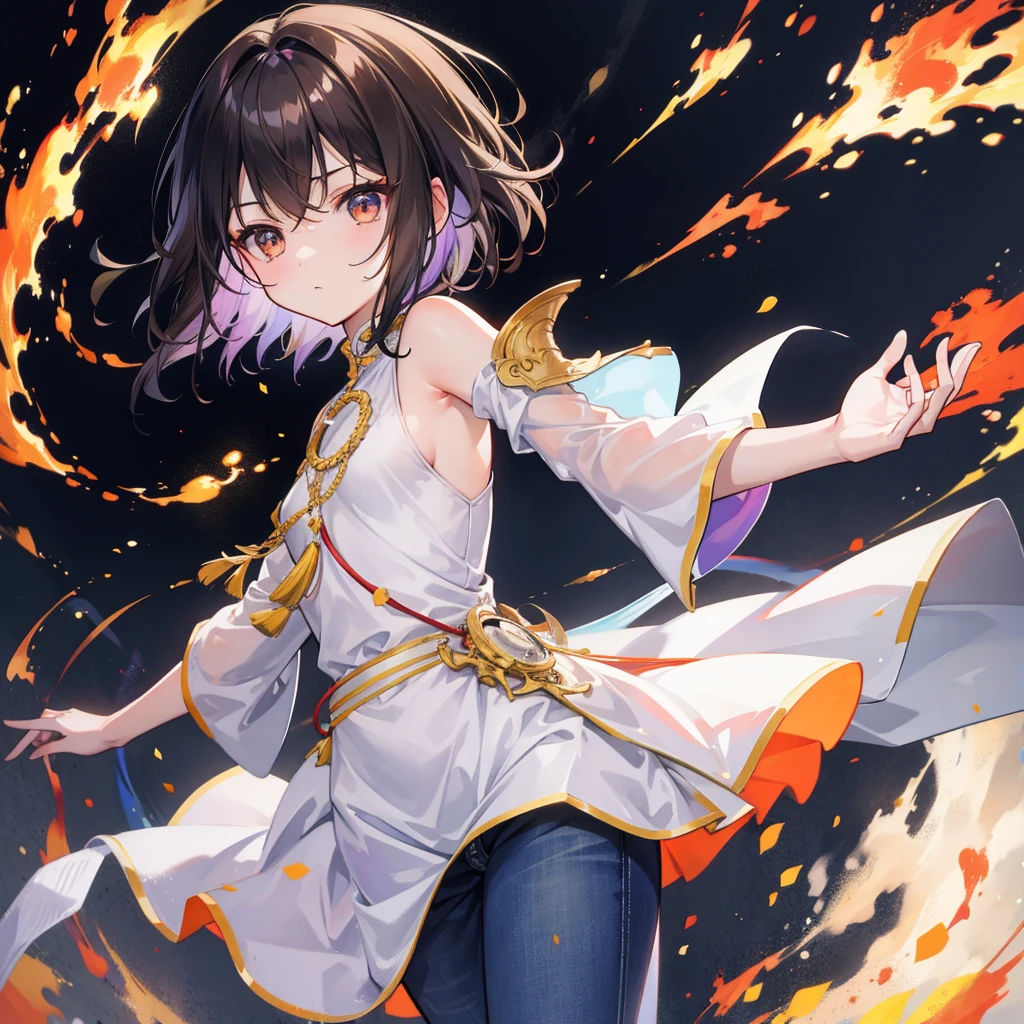 {{{visual novel sprite}}}, {{{white background}}}, (((1male))), half body, facing viewer, short dark brown hair, brown eyes, cute, pretty, white Greek tunic, small penis,