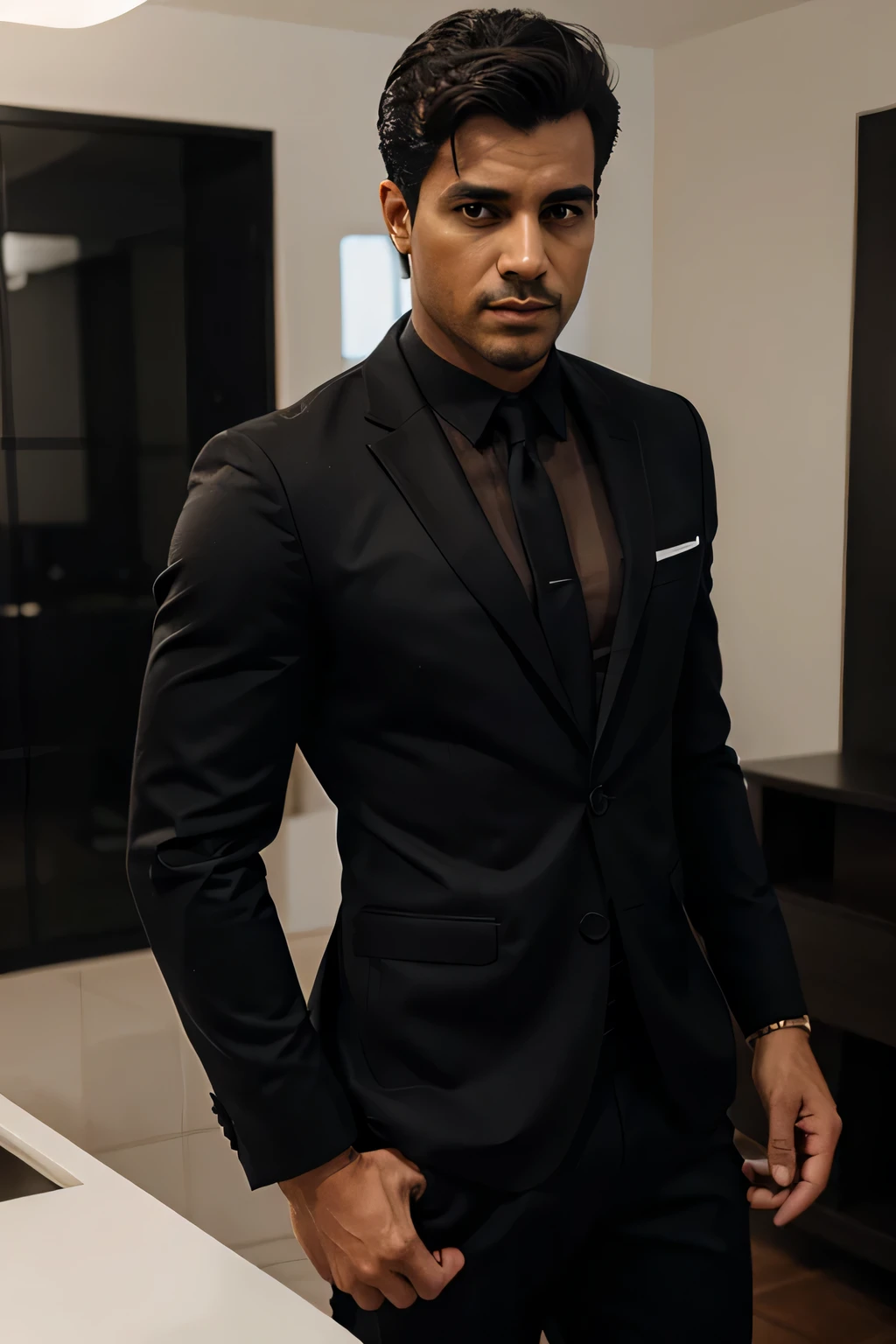 homem de terno preto