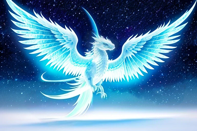 Ice Dragon Wings, gorgeous, dream, hatchling, octans, anime art wallpaper 4k, Symmetrical, two pairs of wings