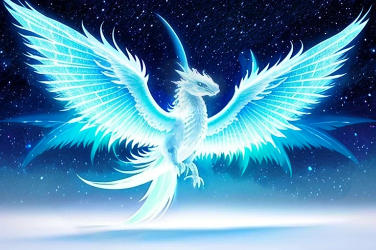 Ice Dragon Wings, gorgeous, dream, hatchling, octans, anime art wallpaper 4k, Symmetrical, two pairs of wings