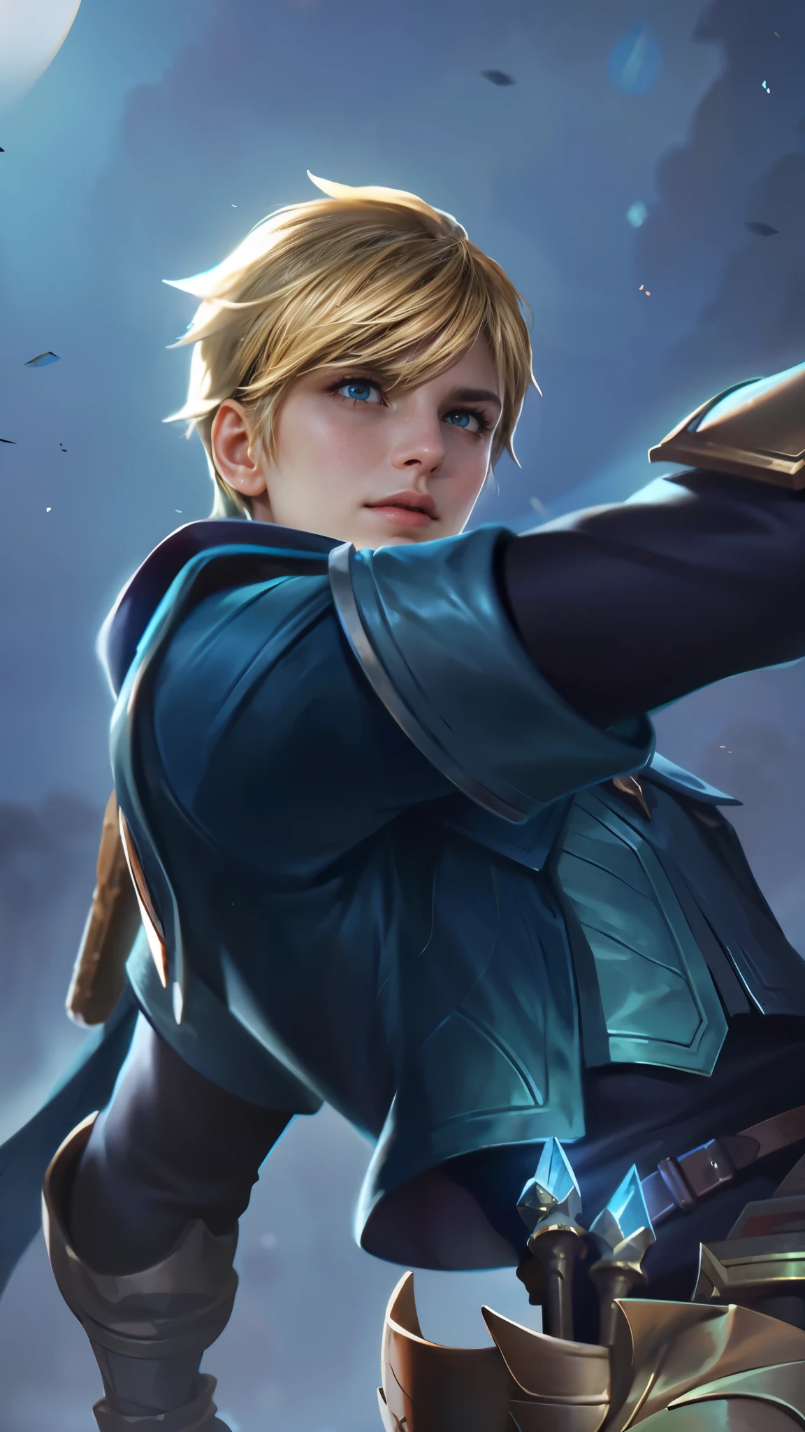 a close up of a person holding a sword in a field, masculine male, masterpiece, ((perfect eyes)) best quality, (semirealism:1.9), beautiful lighting, (extremely detailed CG unity 4k fhd wallpaper), High Detail, Sharp focus, dramatic outdoors, 1 boy ,19 years old, brown hair, light purpel eyes, 8k, ultra hd, ultra detailed texture, hyper realistic, masterpiece, detailed texture, detailed face, detailed skin, detailed lighting, (photorealistic:1.5), best quality, beautiful lighting, cinematic lighting, professional lighting, ultra highres, realistic, detailed hair, real hair, high quality, (realskin:1.5), extremely detailed, finely detail, ultra-detailed