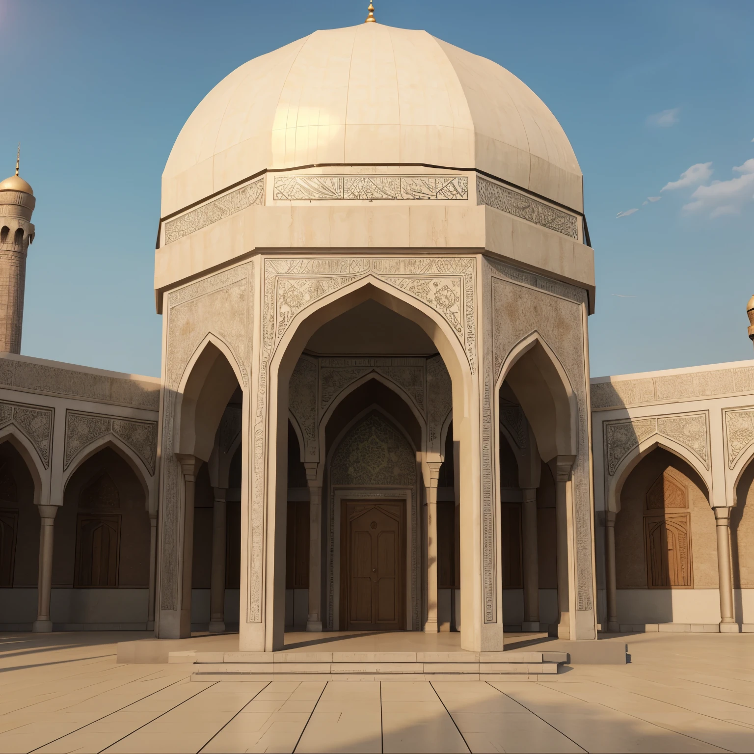 Create an Eid Mubarak wishes with architecture and 3ds max design