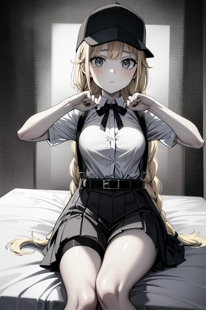 highest quality,wonderful,finely,extremely detailed CG Unity 8K wallpaper, (girl, very long hair, blonde, clothed), (nun :1.2), (small breasts), (cleavage cutout), (crop top navel:1.4), (open mouth:1.1), (long tongue:1.1), (mouth drool:1.1), (black stockings:1.1),(Thighs:1.2),(Waistline:1.2),(black blindfold, blindfold:1.5)