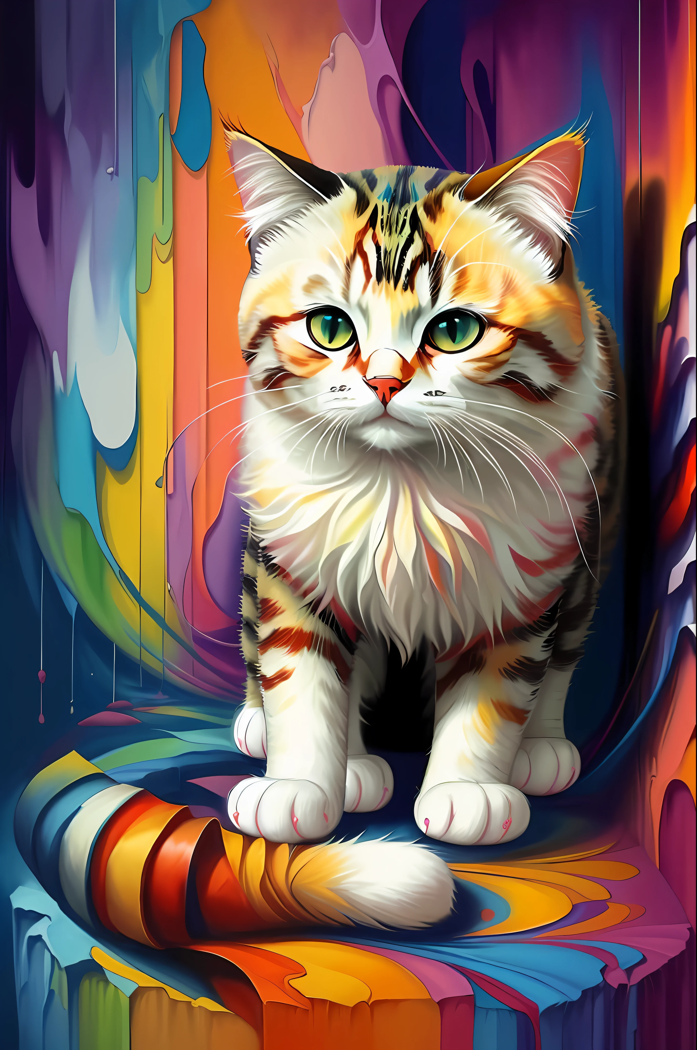 (Cat himalayan him )), Eduardo Kobra padding ,wall PORTRAIT multidimensional geometric, art, chibi,
yang016k, beautiful, colorful,
masterpieces, top quality, best quality, official art, beautiful and aesthetic,