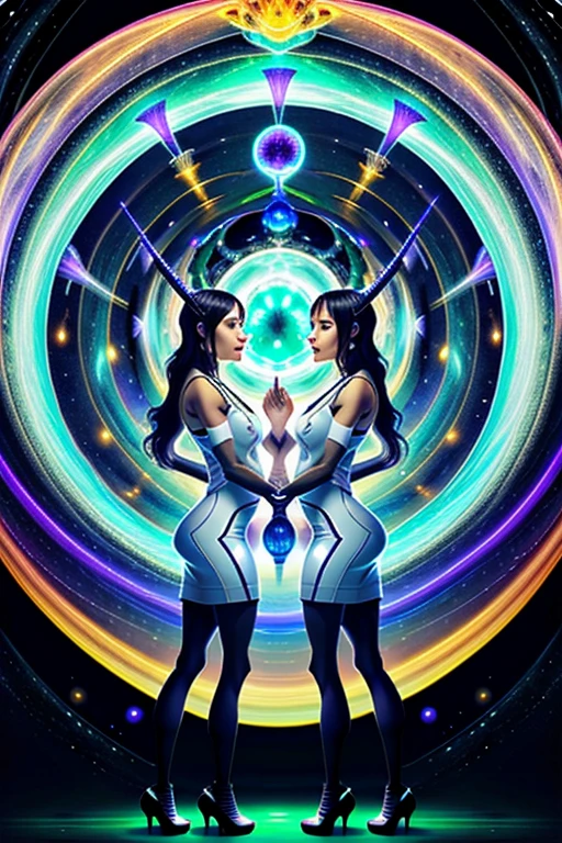 best quality,4k,8k,highres,masterpiece:1.2,ultra-detailed,realistic:1.37,HDR,UHD,studio lighting,ultra-fine painting,sharp focus,physically-based rendering,extreme detail description,professional,art deco,tarot card style,dramatic angle, horror expression, (multiple alien female),creatures from outer space, (two alien female being sucked into a vortex:1.5), (they are falling into a dark hole),organic exoskeleton,biological exoskeleton,alien flora,bioluminescent mineral,vivid colors,pale purple hues,trending on cgsociety,landscape,horror,anime,sci-fi,photography,concept artists,bright and vibrant colors,dreamy lighting