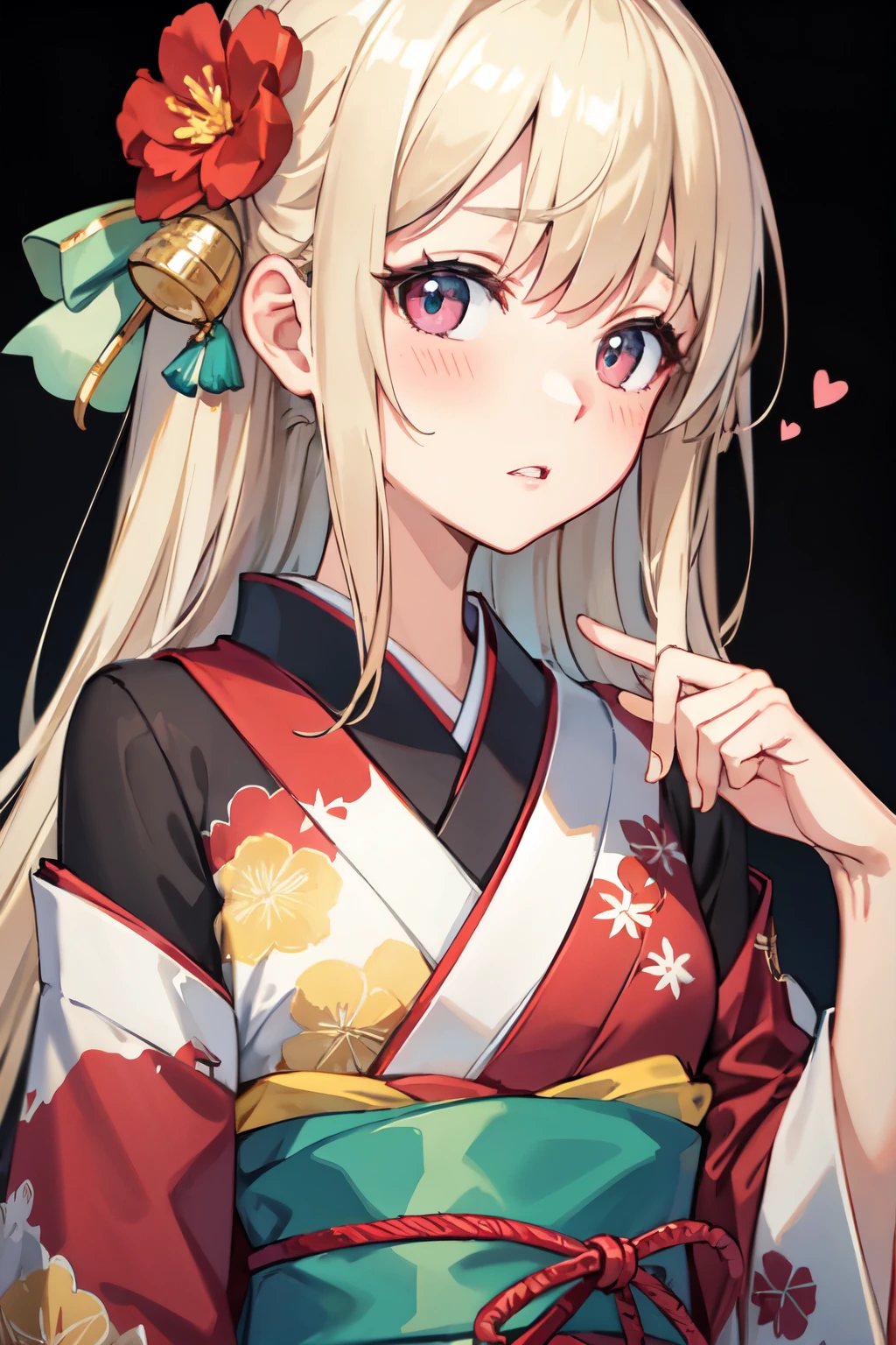 kimono,expression of embarrassment,blush((highest quality)), ((masterpiece)), (be familiar with), perfect face