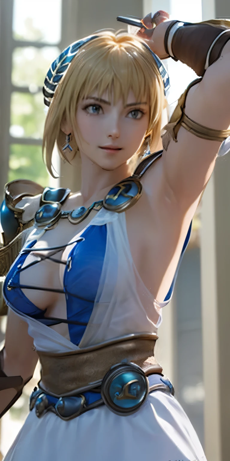 (masterpiece, best quality:1.3), Sophitia Alexandra, Soul Calibur, (upper body:1.5),