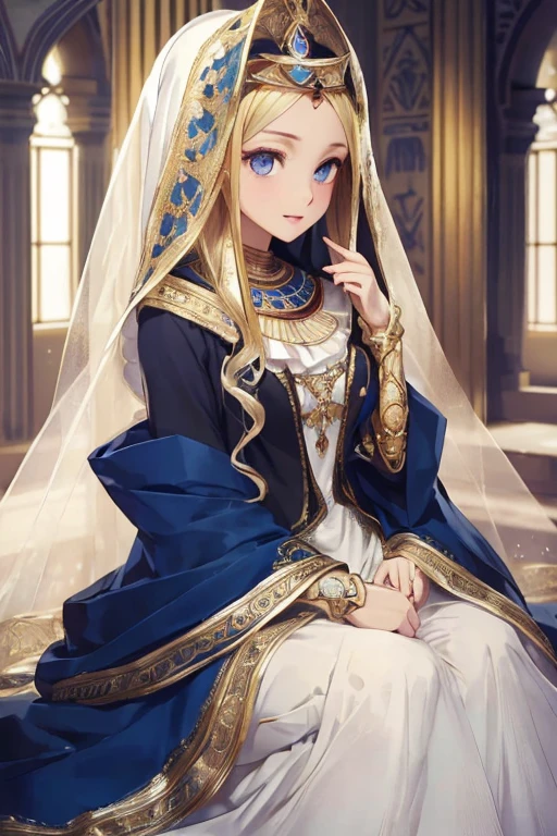 ((highest quality)), ((masterpiece)), (be familiar with),
 ((perfect face、woman、Enchanted body、blonde、blue eyes、luxurious ornaments、))

Garabeya、hijab、Egypt衣装、Egypt、hijab顔を覆う、costume black
