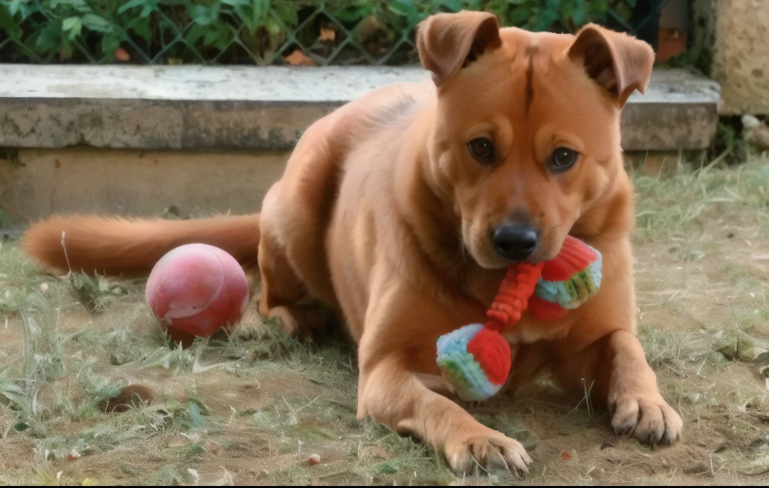 il y a un chien qui se couche avec un jouet dans la gueule, photo de sport canin, beautiful, Maxime Jacobs, (((rusted))), extremely beautiful, un beau, Diego 5, Shibu-Inu, mignon poilu a besoin de ton aide, elle a une belle structure osseuse, brutus, un chef-d&#39;breathtaking work, un pastel, mais beautiful »