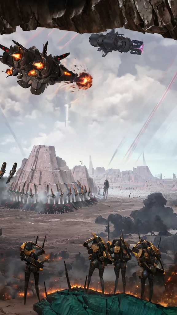 Astonishing panorama of end times. Enemy sattellites approach for invasion
