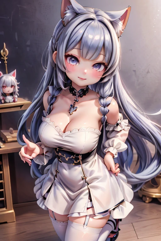 masterpiece, Highest quality, One girl, short ponytail、brack hair、virgin killer sweater, (sweater dress:1.2), ribbed sweater,sideboob,cleavage cutout, turtleneck sweater,(broen sweater:1.3),(crop top navel:0.8)、sleeveless,gentle smile、Very sexy、upper body,from front,huge breasts