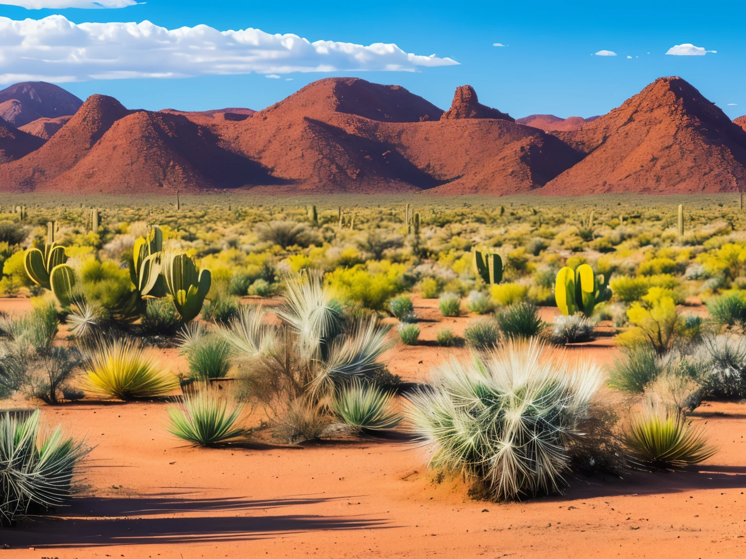 paisagem, Cactus plants in a desert area with a sky background, caatinga, paisagem do deserto, serene desert scenery