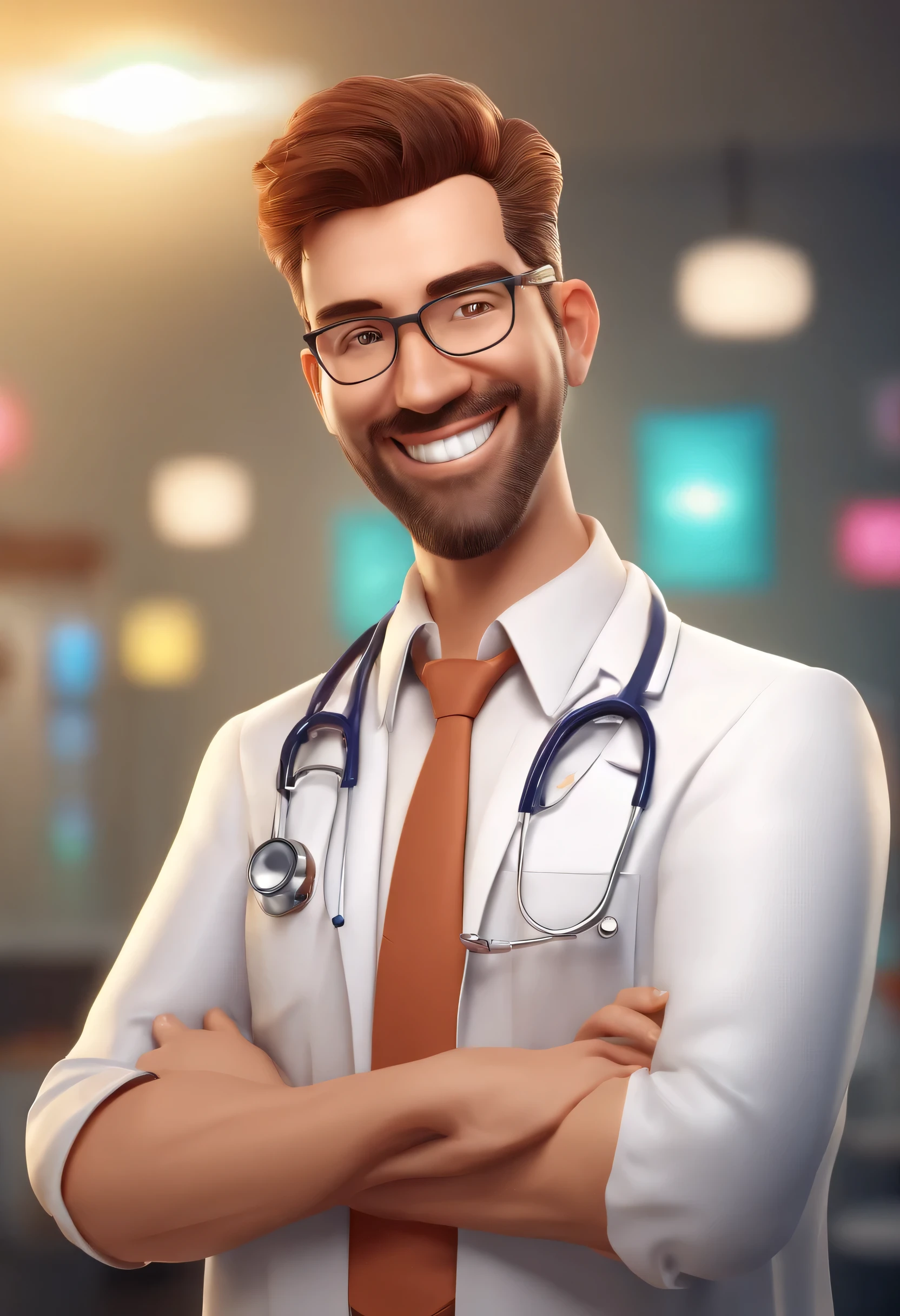 Smiling man illustration, Dr. Saeed, With the big middle finger