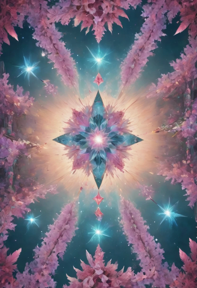 giant geometric shape, mandala sacral geometry made of LILACS flowers petals, hypnotizing, stars, golden ratioin the middle of picture, flying above the on the landscape made of fractal crystals Swarovski, glowing tesselations, centered, sharp focus, perfect composition, dynamic, shining glowing ,blue,white,coral pink, pink, tiffany blue, stars swirling, windy, sparkles swirling, green,pastel, cloudy, fantastic adventure,high quality 16k resolution, gothic (luminism photography:1.7) aurora light, with a long long glowing roses, feathers and tiny bells, t quartz, shining, mosaic, glitter, made on Nikon, sharp focus, perfect quality, high resolution, long shot, 16k resolution, masterpiece, breathtaking, strict details, meticulously detailed, complementary colors, soft colors
EPIC 3d shading detailed matte painting intricate details, HDR, beautifully shot, hyperrealistic, sharp focus, megapixels, perfect composition, high contrast, cinematic, atmospheric, moody . masterpiece, best quality, very aesthetic, absurdres, otclillsn