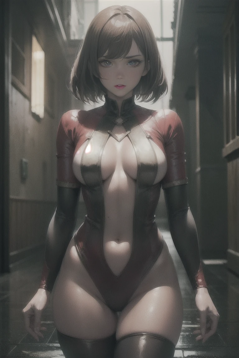The world's sexiest beautiful beauty, flesh-colored tights, soaked all over, cinematic texture, best quality, movie poster, soft lighting, warm colors,