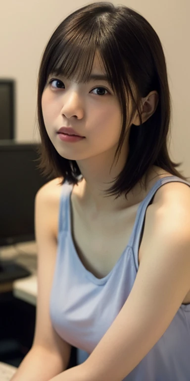 One Girl , 17 years old, back, The eyes are brown, Tabletop, Highest quality,(detailed),(On top of that),high school student, , outside, School, (thin:1),Dazzling sunlight, Short Hair,classroom, Sailor suit, Panty shot