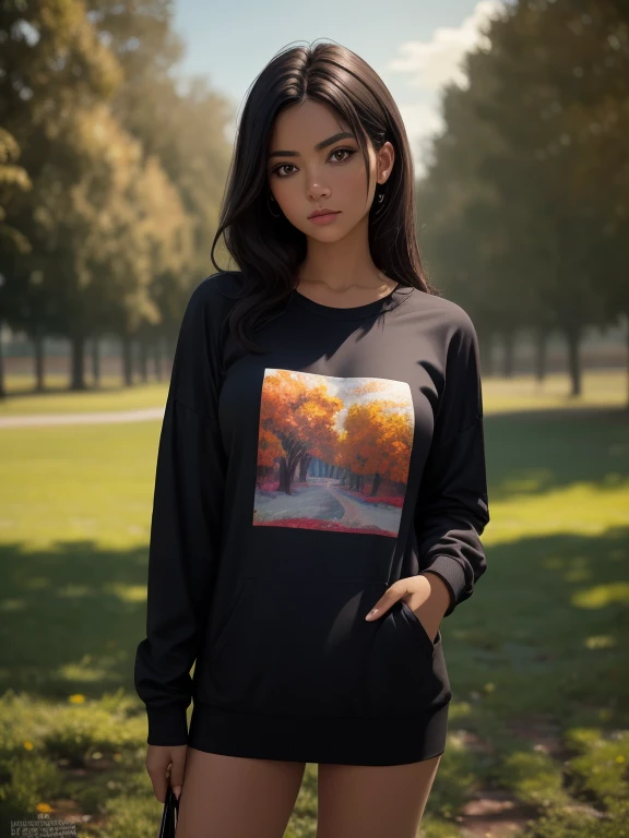 ((obra maestra, Mejor calidad,Photography, piel detallada, realista, photo-realista, 8K, muy detallado, marco de longitud completa, Arte en color RAW con alto detalle, soft and diffuse lighting, poca profundidad de campo, sharp focus, hyperrealism, cinematic lighting,de cerca)) sudadera,edgCoquine, una mujer en un ((lenceria negra))_sudadera posing for a picture ,usando edgCoquine_sudadera, bordado floral rojo,