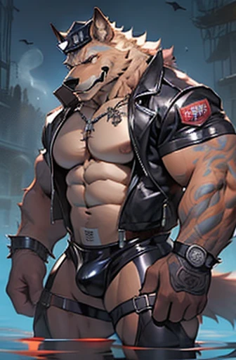 Fur Man, hyper muscle, (masterpiece: 1.2), (Excessive skin shine and reflection: 1.5), (fully detailed), (very detailed and beautiful: 1.1) (animal ears, animal tail, Hairy face, Dark Fur, Furry Skin, rich mane, ) huge body, Extra muscle, wild masculine look, huge pectoral muscles, Visible navel, (Fluorescent color, black latex, Men&#39;s latex tanga, Sharp outline of huge lid, outline of penis, bulge in underwear) long and large fur stole, (boast, G-string, sexy tanga) (male latex lace, Latex low leg lace panties, Latex military cap, barbed collar, latex gothic punk jacket, suspenders, garter belt, gothic punk boots, latex gloves, short whip, ), software version, alone, men only, muscular man, full body, men only, sexy, villain, sadistic, Bully, Malicious face, Bad guy, Boss of an evil secret organization, Demon King, dictator motif, gothic punk, cyber punk, hyper muscle, Hyperpex, nj5 fur