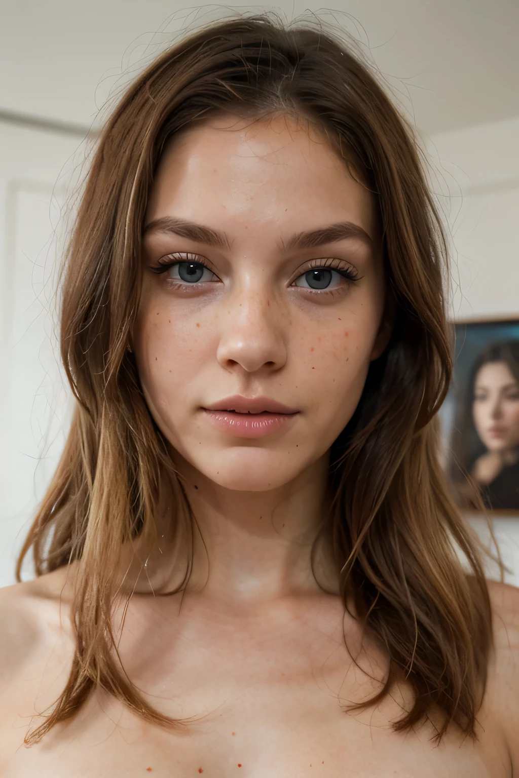 ((best quality)), ((masterpiece)), (detailed), perfect face
Blonde woman, high set cheekbones, blue eyes, 25 years old, freckles in the mid-face area