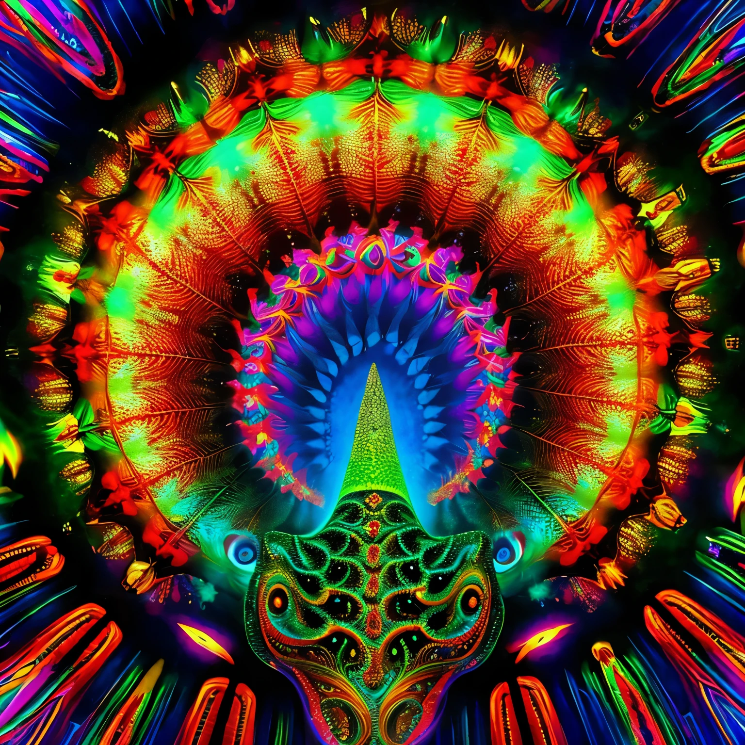 fractal, alien, tribal, psychedelic