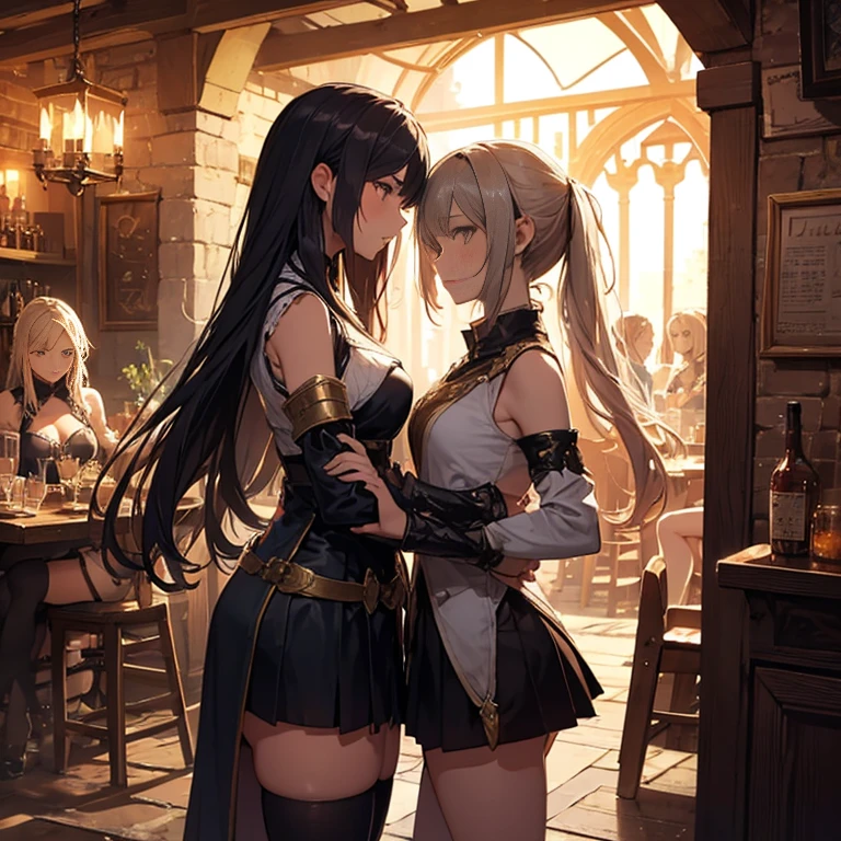 Harem full of nude women of all shapes, sizes, and colors. dramatic lighting, (depth of field), ((masterpiece)), ((best quality)), ((highly detailed))