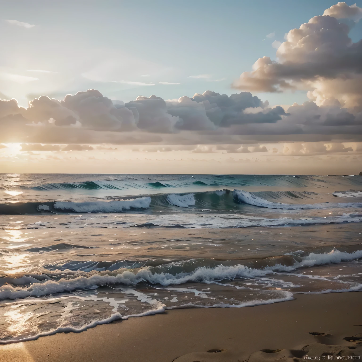 (best quality,4k,8k,highres,masterpiece:1.2),ultra-detailed,(realistic,photorealistic,photo-realistic:1.37),deserted sandy beach at sunset,white sand,beautiful waves crashing,serene atmosphere,sparkling ocean water,secluded palm trees,gentle sea breeze,soft golden sunlight,warm color palette,dramatic lighting,tranquil and peaceful scenery,pristine coastline,serene and untouched nature,seagulls soaring in the sky,endless sandy shore,relaxing and calming ambiance.

