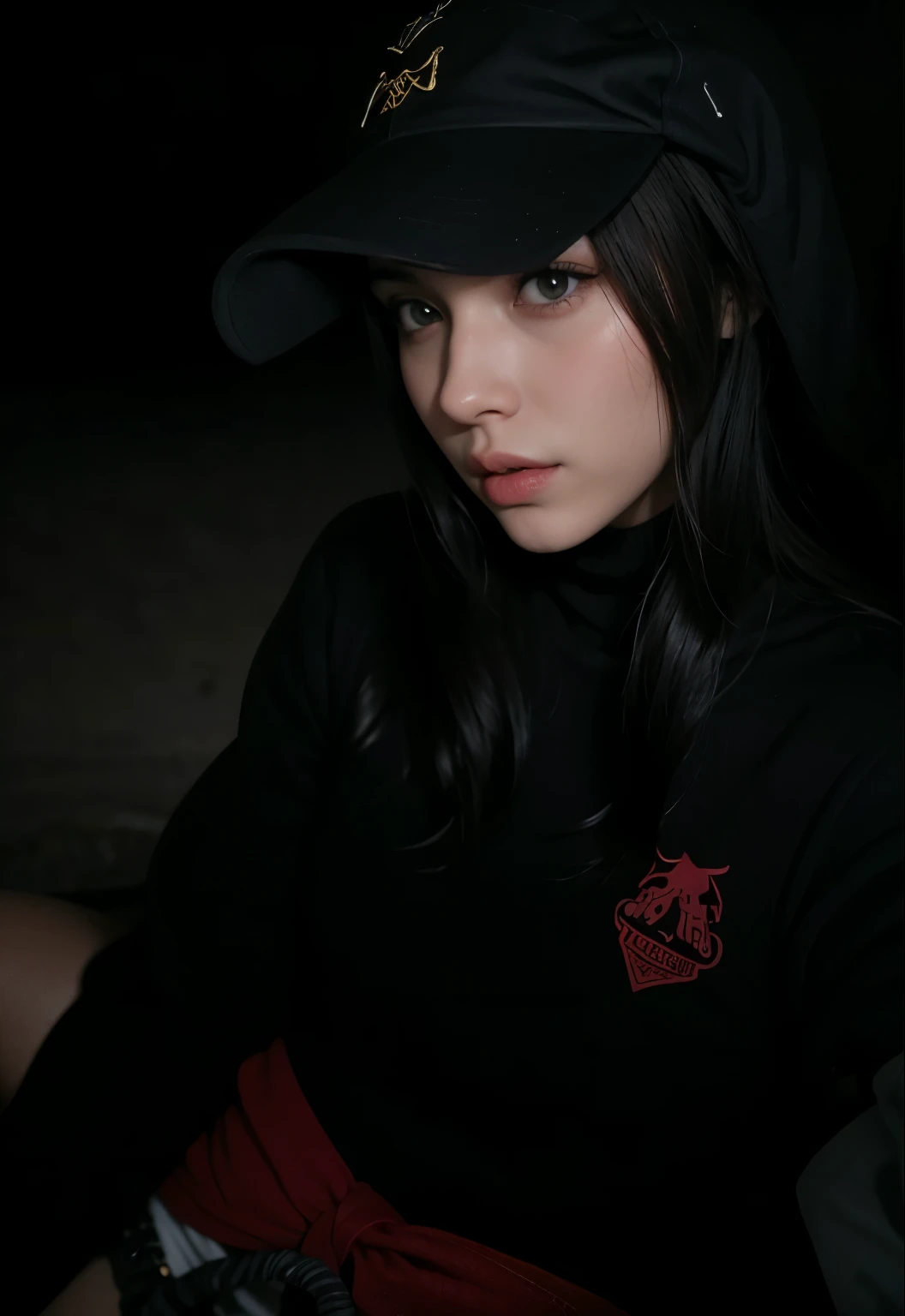 Mulher bonita, nariz perfeito, cabelo liso preto grande, pele perfeita
