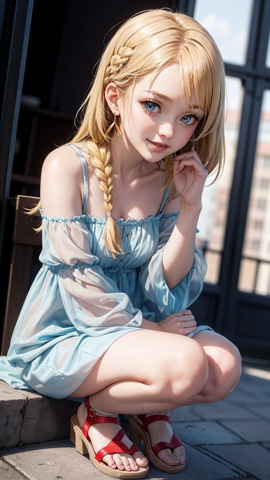 Bright expression、Photorealism,Anime Style、highest quality、超A high resolution、picture、Photos of the most beautiful Scandinavian anorexic girls、A cute and beautiful face down to the last detail、Small Face、(Purelos Face_v1:0.008)、Beautiful Bangs,17 years old、Completely naked,Glowing White Skin、Thin and slender body,Small Tits(A Cup),ponytail、Bangs on the face、Hair between the eyes、Super long hair、Glamorous light platinum blonde super long silky hair、Beautiful bright transparent light blue big eyes that are charming and shining、double eyelid、eyeliner,Completely naked,Thin legs,Spread your legs,Writhing in bed,To urinate,Cramp,Get orgasm,