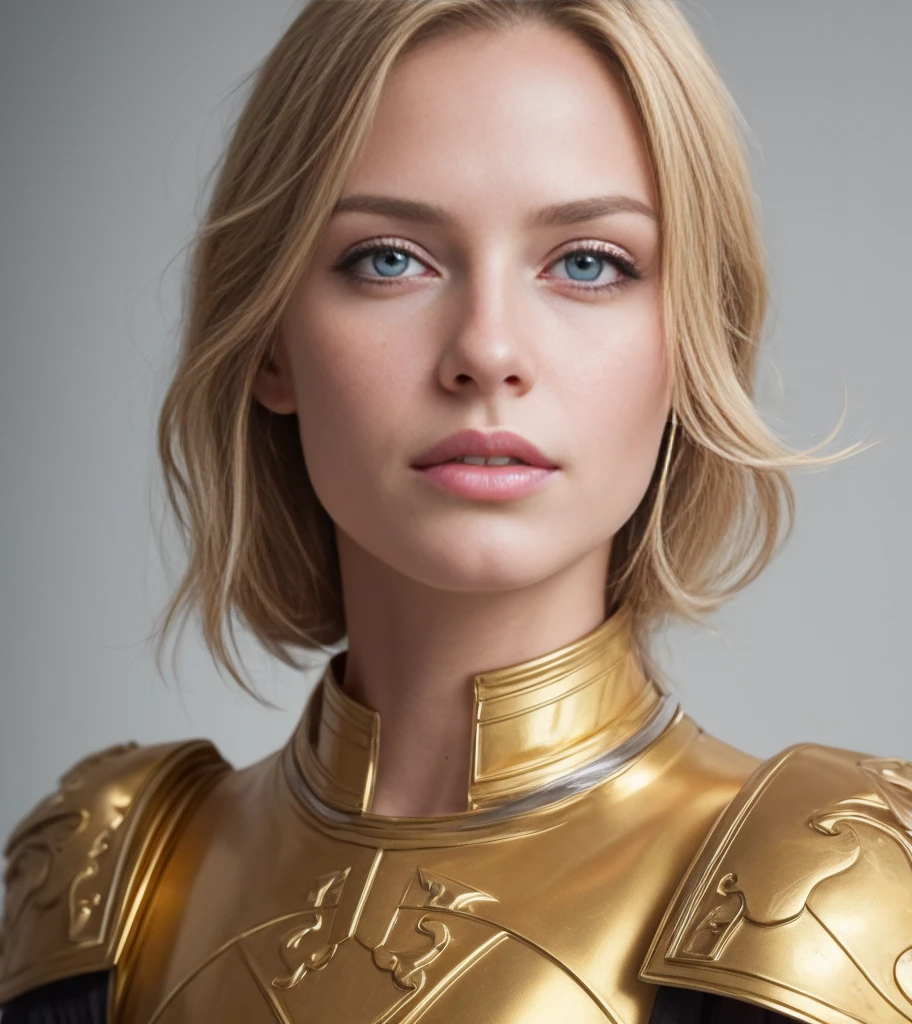 angel, armor gold (masterpiece, best quality, high resolution:1.4), 1girl, angel, skin pores texture, Hair blonde, HD , Photography, movie, cinematic, (((full Body))), Realistic, (8k, RAW photo, best quality, masterpiece:1.2), (realistic, photo-realistic:1.33), best quality, detailed eyes blue, cute, natural lighting, depth of field, film grain, wrinkled skin, sharp, detailed and realistic portrait of a woman , (freckles:0.5)