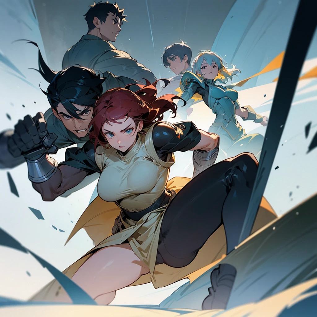 Two brave men and a strong woman with a difficult past.
Meet the three heroes and form a team to face a great threat.
Tough training and strengthening the bonds between heroes.