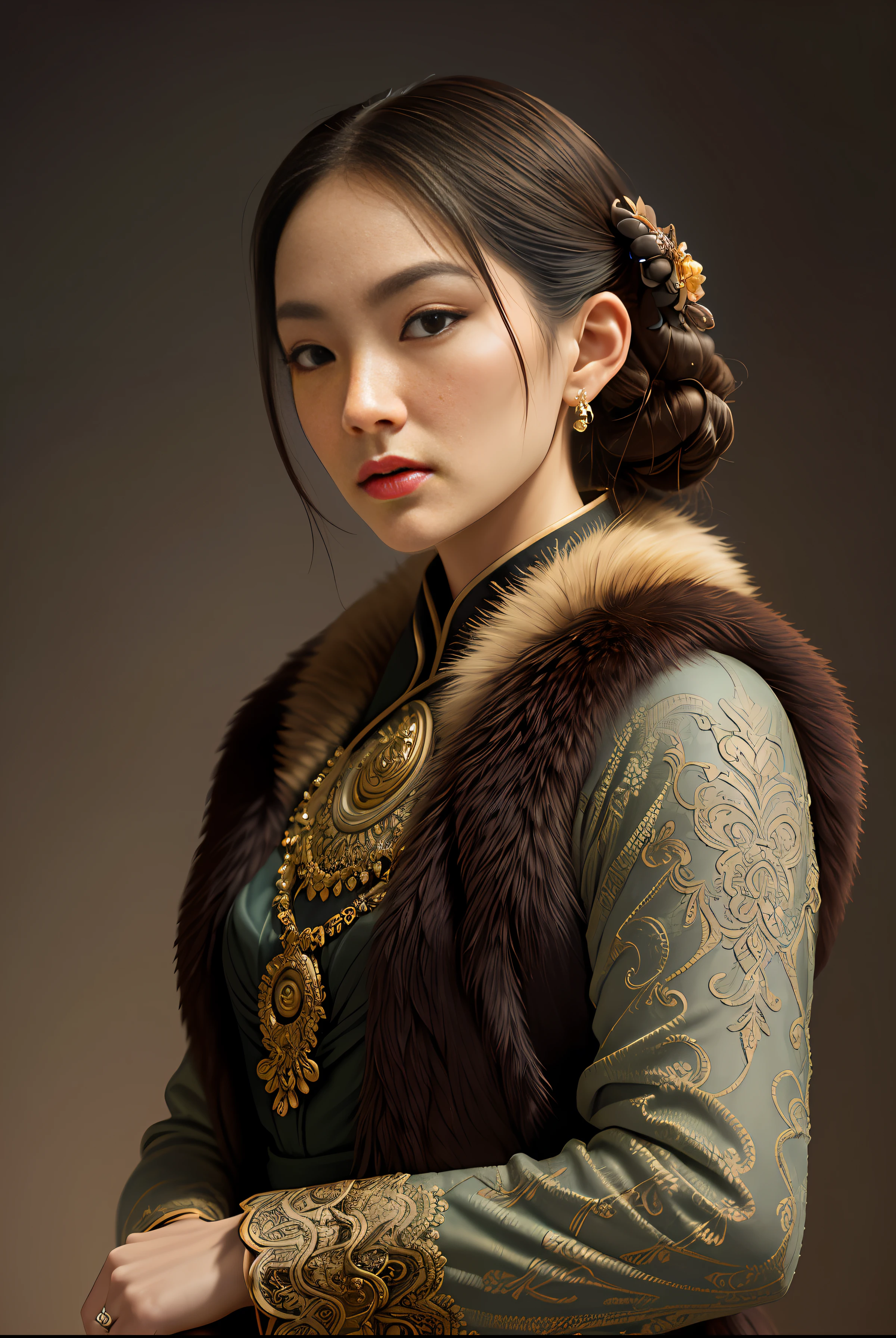 (dark shot:1.4), 80mm, (dark shot:1.4), 80mm, epic realistic, painting of a concubine with Chinese features, gorgeous fur,intricately detailed gorgeous cheongsam,by range murata, stunning, matted, paul gauguin, van gogh, art by greg rutkowski and artgerm, soft cinematic light, adobe lightroom, photolab, hdr, intricate, highly detailed, (depth of field:1.4), (dark shot:1.22), neutral colors, (hdr:1.4), (muted colors:1.4), (intricate), (artstation:1.2), hyperdetailed, dramatic, intricate details, (technicolor:0.9), (rutkowski:0.8), cinematic, detailed, soft light, sharp, exposure blend, medium shot, bokeh, (hdr:1.4), high contrast, (cinematic, teal and orange:0.85), (muted colors, dim colors, soothing tones:1.3), low saturation, (hyperdetailed:1.2), (noir:0.4), soft light, sharp, exposure blend, medium shot, bokeh, (hdr:1.4), high contrast, (cinematic, teal and orange:0.85), (muted colors, dim colors, soothing tones:1.3), low saturation, (hyperdetailed:1.2), (noir:0.4), (intricate details:1.12), hdr, (intricate details, hyperdetailed:1.15)