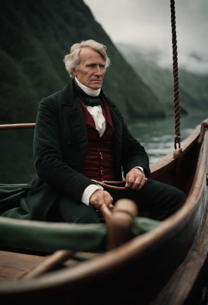 Alexander von Humboldt subiendo a un barco 