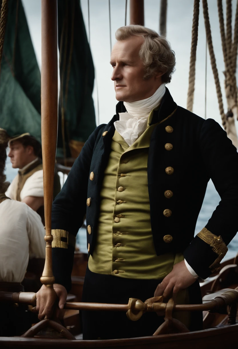 Alexander von Humboldt subiendo a un barco 