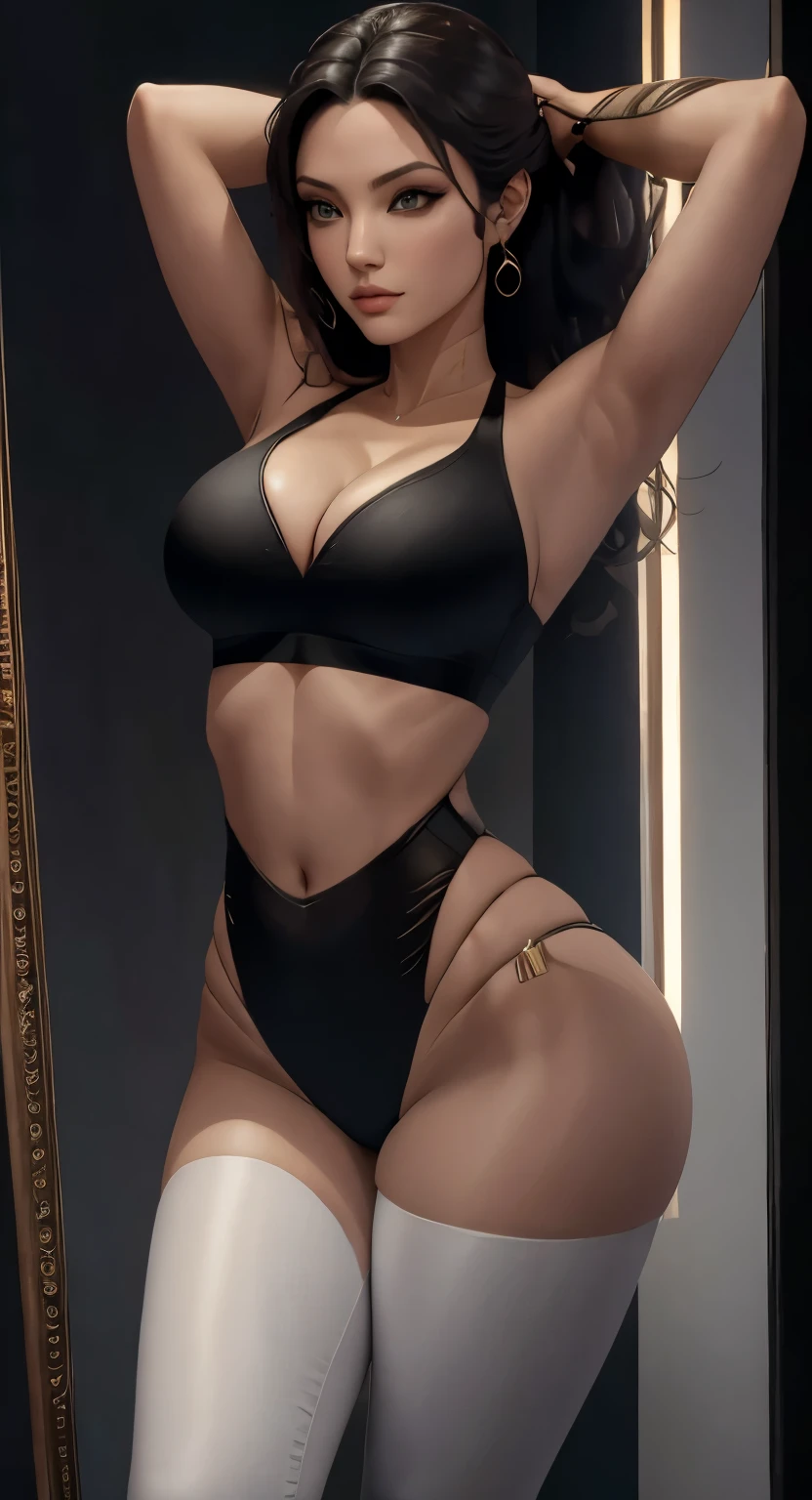 Appearance: Vega bears a striking resemblance to the renowned actress and adventurer, Angelina Jolie. Standing at 5'7", her athletic yet feminine figure exudes confidence and allure. Her tousled brunette locks frame her striking features with a touch of wildness. With piercing hazel eyes that mirror the depth of her spirit, Vega commands attention wherever she goes.Attire: In Vega's AI-generated wardrobe, she effortlessly combines fashion with functionality. Clad in a chic yet practical ensemble consisting of a sleek sports bra and high-waisted leggings, she radiates strength and sophistication. Paired with stylish sneakers and accessories, Vega's attire exudes an air of effortless elegance that sets her apart. rugged mountains of Patagonia