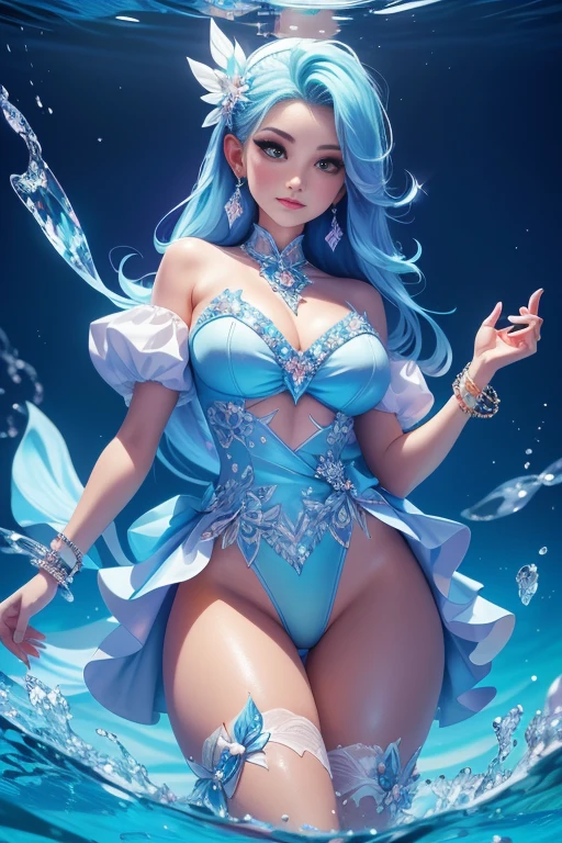 diamond heart, vibrant and captivating, sparkling in the blue ocean, beautiful and luminous (best quality, highres:1.2), ultra-detailed, realistic:1.37, with vivid colors, sharp focus, and exquisite lighting