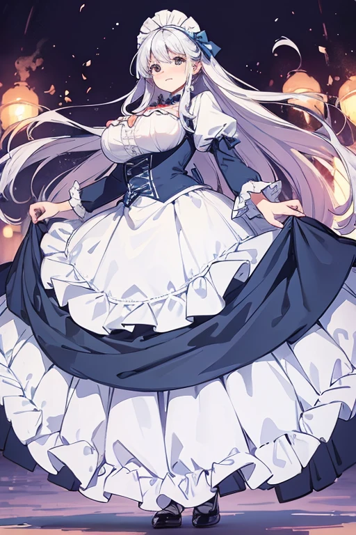gigantic comically large long hoopskirt crinoline