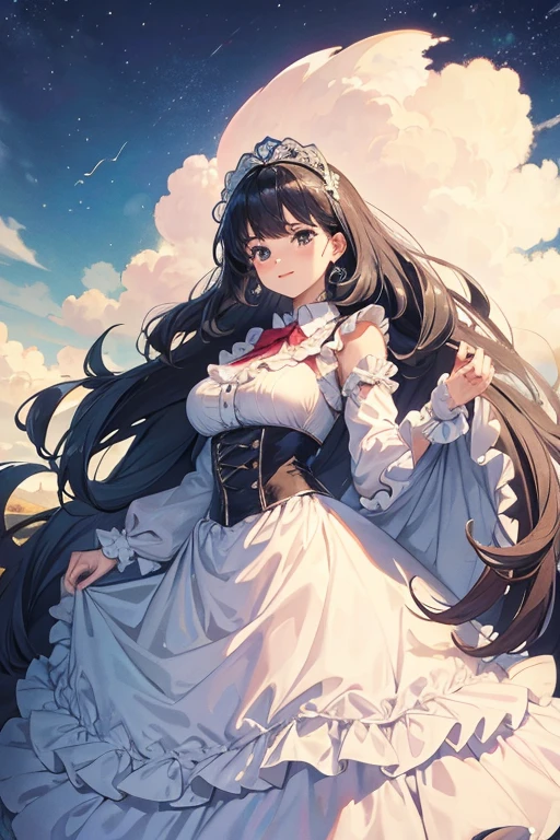 gigantic comically large long hoopskirt crinoline